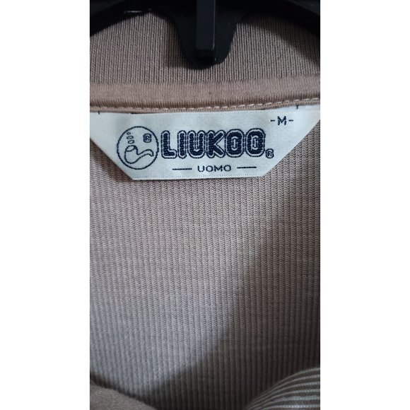 Liukoo Uomo Medium Classic Vintage Casual Business Event Pipe Embroidered Polo - Picture 3 of 4